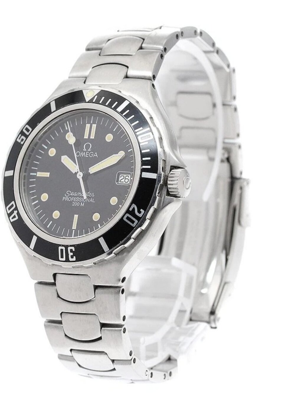 OMEGA Seamaster200m Date black Dial Quartz Men's Watch_956631